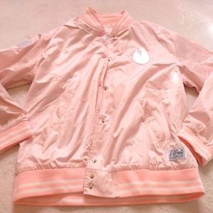Pastel Pink DirtyBird bomber/Varsity Jacket